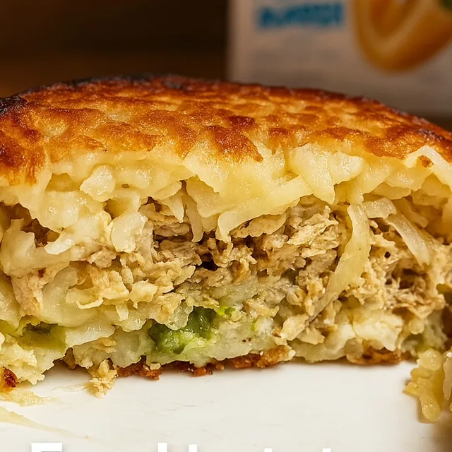 Batata Divina recheada com frango desfiado, catupiry e brócolis